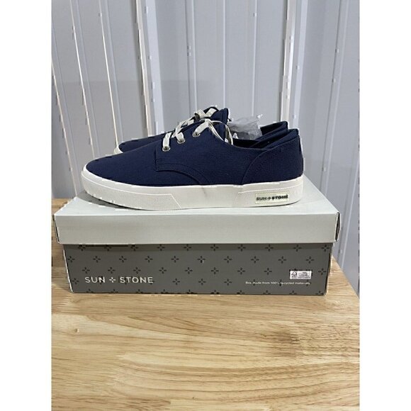 Sun + Stone Men's Kiva Lace-Up Core Sneakers Navy - Picture 2 of 6